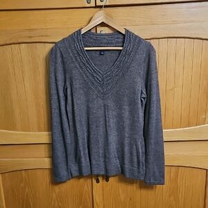 Banana Republic Charcoal V-Neck Women's Hoodie